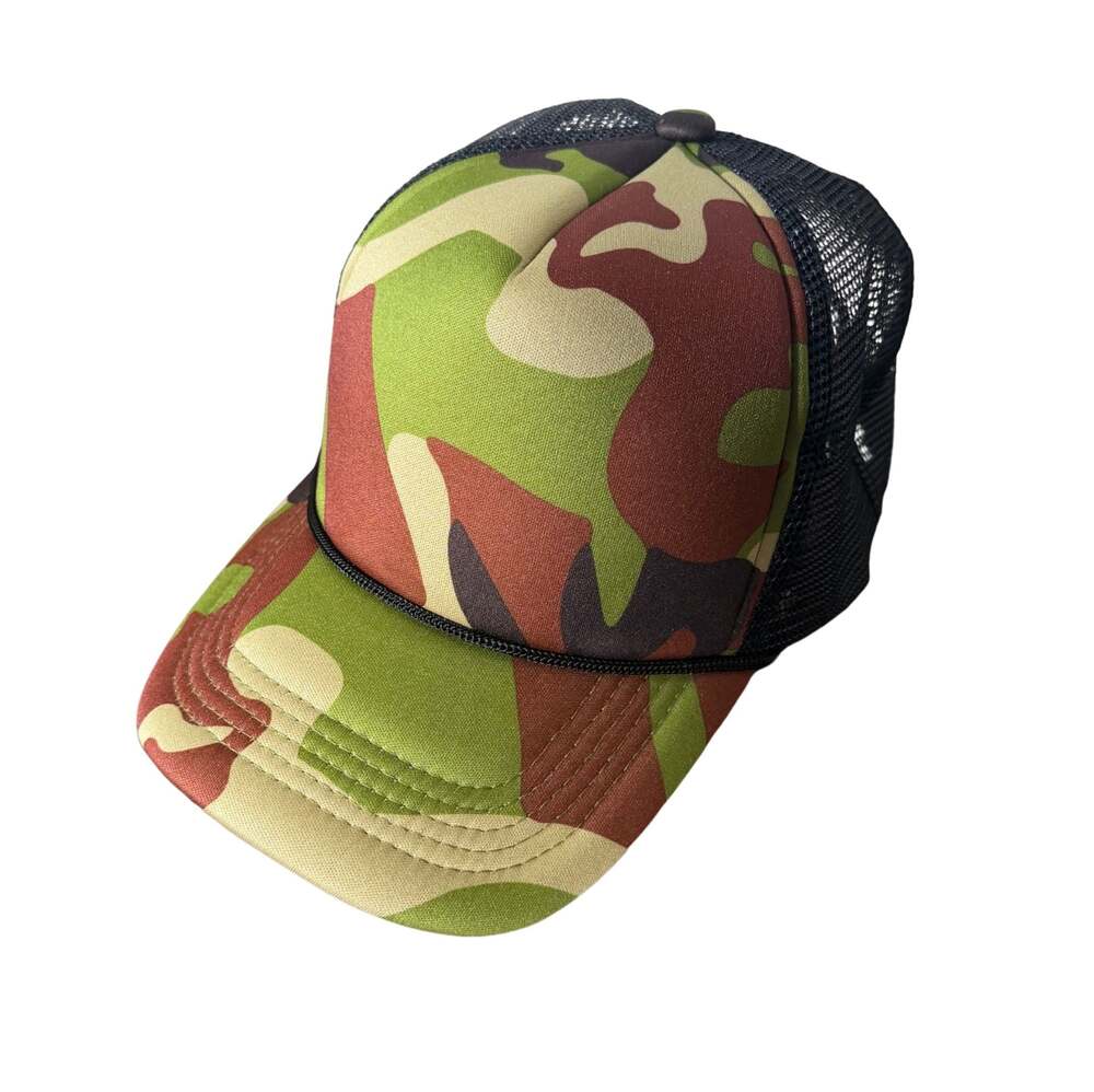 New Trucker Hat - Foam Mesh Snapback Camo/Black